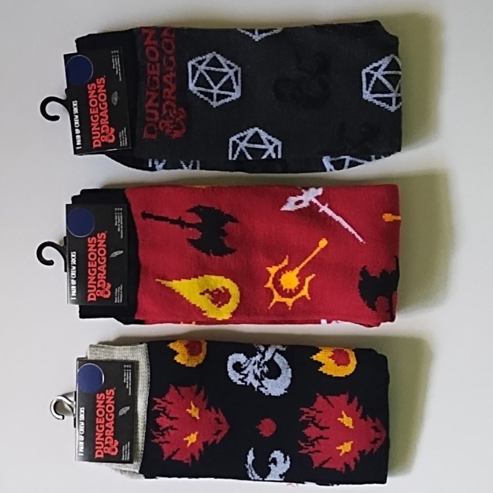 Dungeons & Dragons, D&D 3 bundle Crew Socks